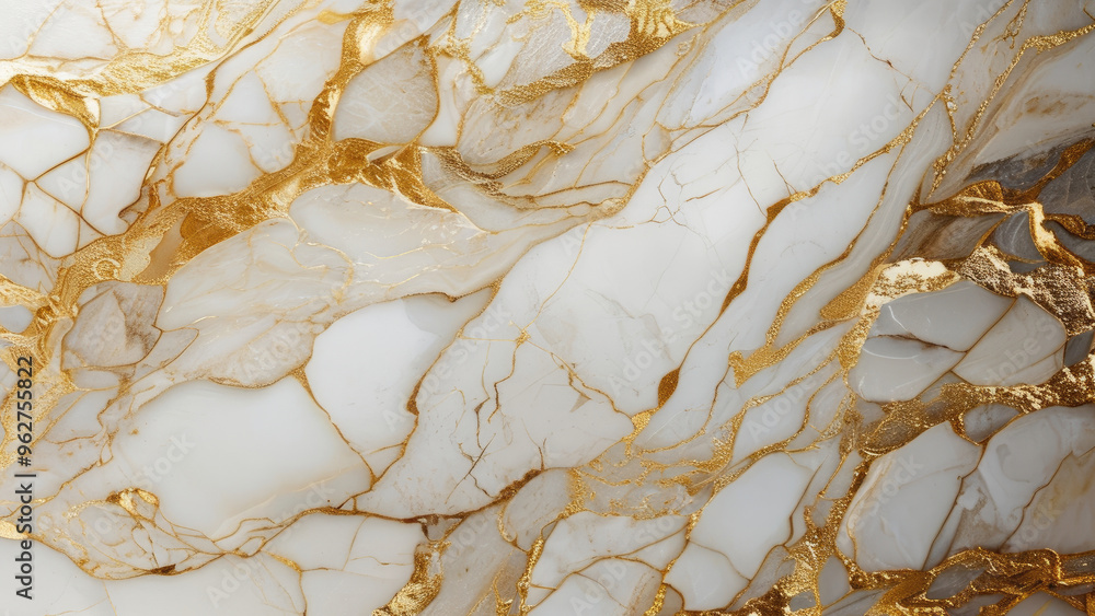 Fototapeta premium Golden Spider Marble: Luxurious Beauty with Golden Veining for Interior Design