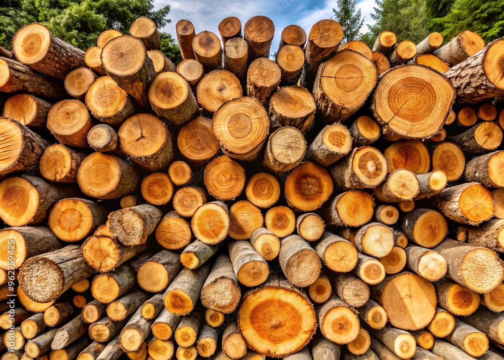 A selection of logs in different sizes and shapes are neatly stacked, awaiting use for a crackling fire, A selection of logs in different sizes and shapes are neatly stacked, awaiting use for a crackling fire,