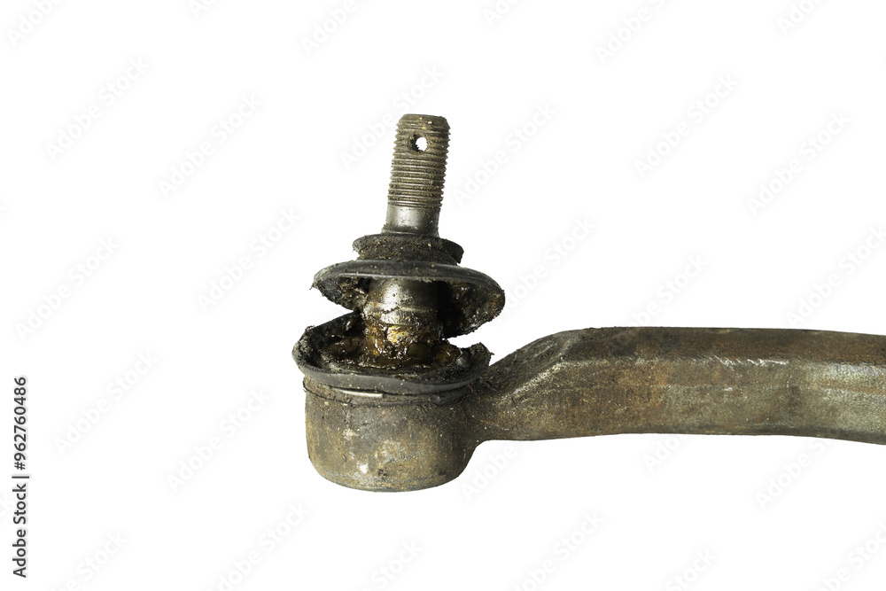 The old car ball joints are covered in grease.Old Ball joint Suspension System Parts The old car ball joints are covered in grease.Old Ball joint Suspension System Parts