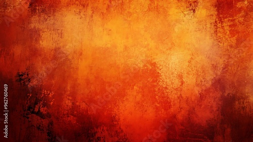 Abstract Orange Background with Red Grunge Texture for Thanksgiving and Halloween. Generative Ai