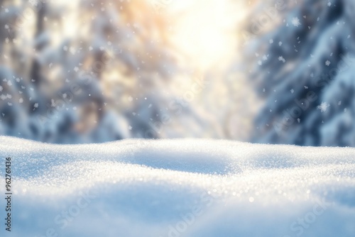 Wallpaper Mural Snowy Winter Forest Landscape Torontodigital.ca