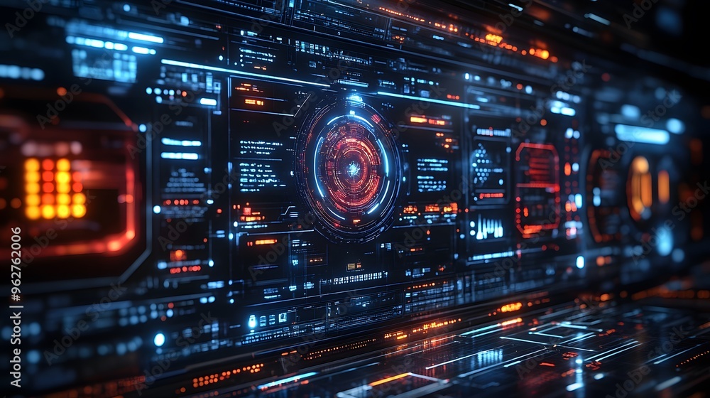 Futuristic Technology Interface Illustration Futuristic Technology Interface Illustration