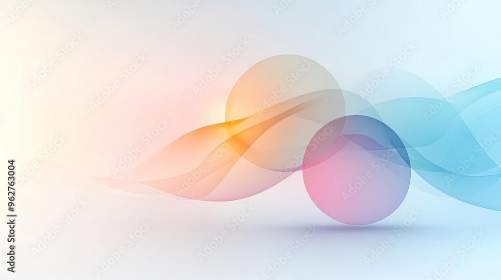Abstract background with colorful waves and circles. Abstract background with colorful waves and circles.
