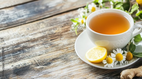 Chamomile Tea with Lemon and Ginger