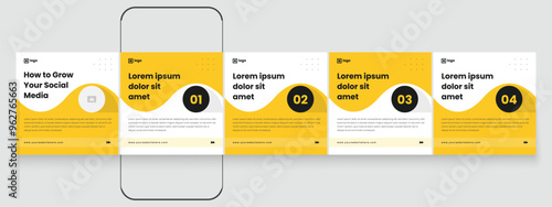 LinkedIn carousel post, social media Instagram carousel post, modern and editable business carousel template design