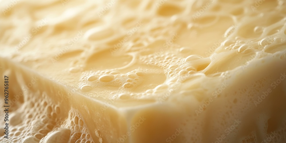 Close up of bubbly, light brown soap. Close up of bubbly, light brown soap.