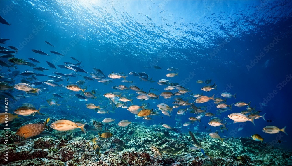 Fototapeta premium Many fishes in sea