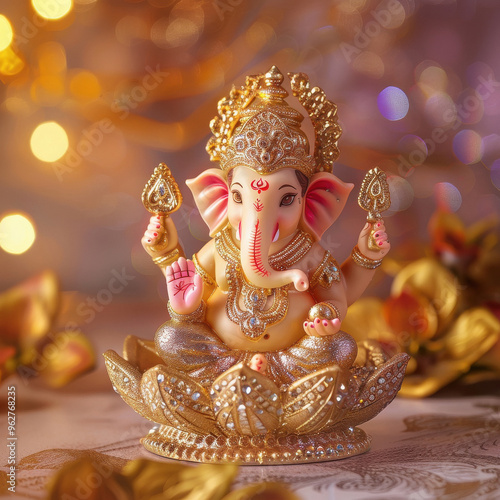 beautiful statue of lord ganesha