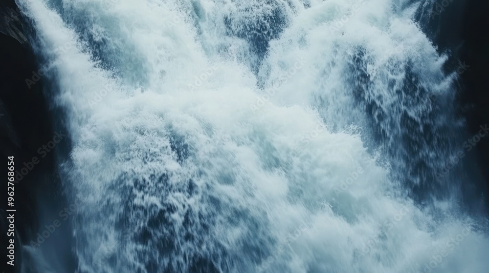 Close-up of a Powerful Waterfall Close-up of a Powerful Waterfall