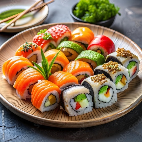 sushi with salmon