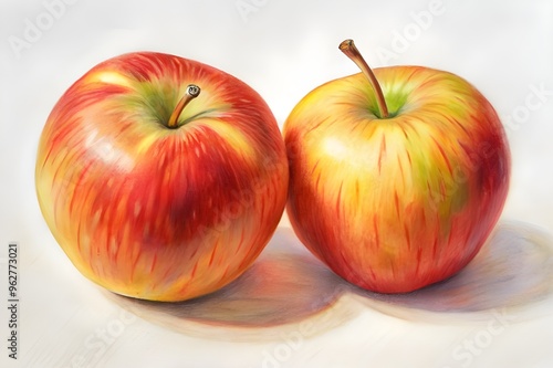red apples on a white background