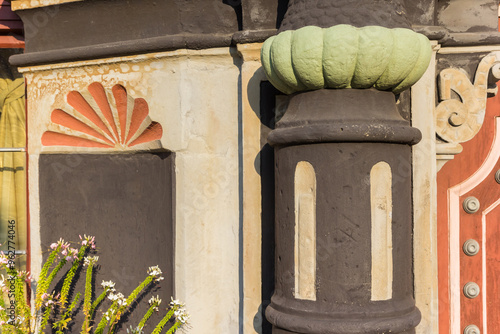 Obraz na płótnie Decoration on a historic house in Weimar, Germany w salonie