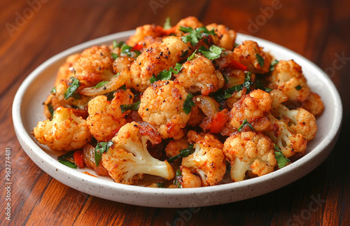 Gobi manchurian on a plate