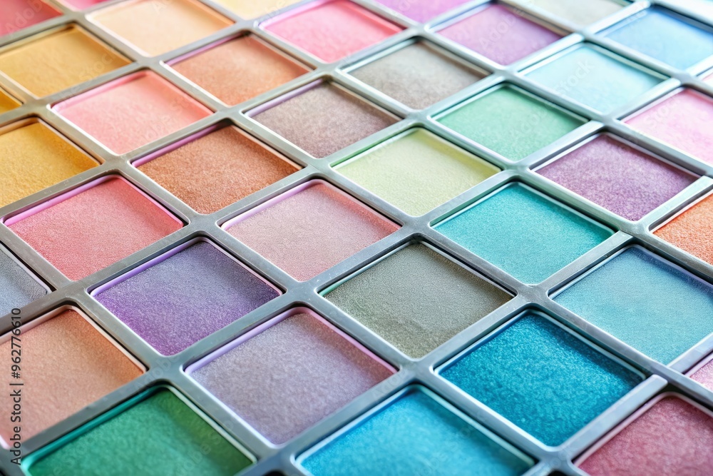 Close-Up Of Multiple Pastel Swatches Arranged In A Row, Showcasing Soft And Vibrant Hues. Close-Up Of Multiple Pastel Swatches Arranged In A Row, Showcasing Soft And Vibrant Hues.
