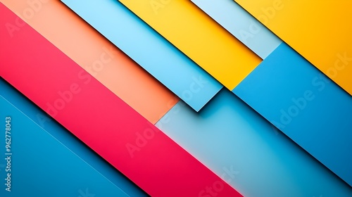 Abstract Background with Overlapping Colorful Shapes