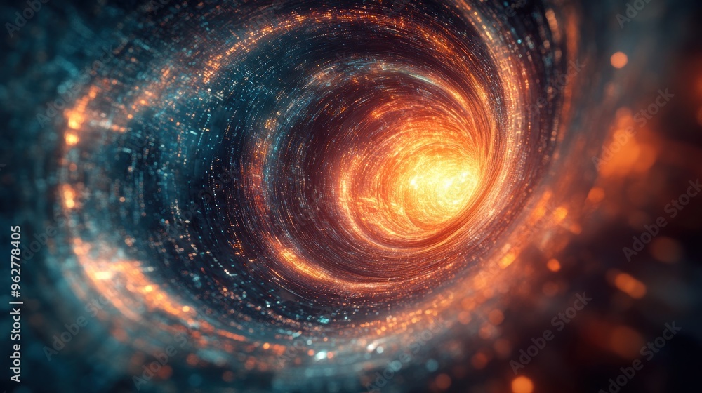 A swirling vortex of light and energy, depicting a cosmic phenomenon. A swirling vortex of light and energy, depicting a cosmic phenomenon.