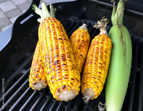 Grilled corn photo