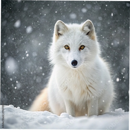 Arctic fox in the snow