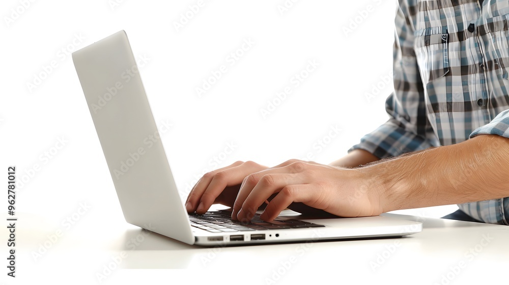 Hands typing on a laptop Hands typing on a laptop
