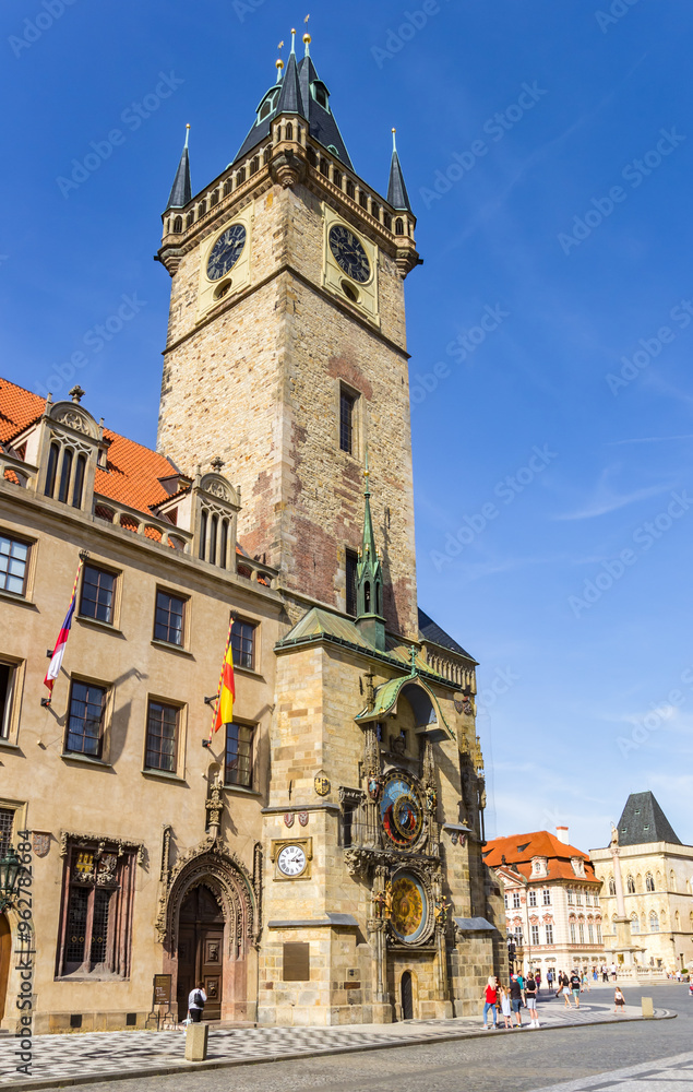 Historic town hall on the market square of Prague, Czechia