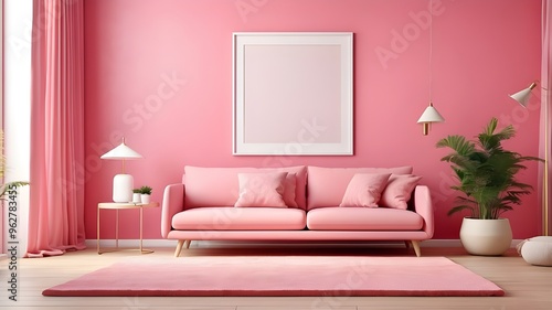 Vintage loft interior mock-up poster with background, wallpapers, stock pictures, and life stock
