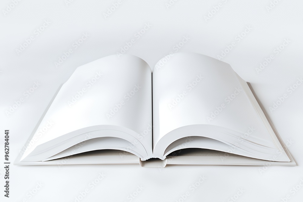 Open blank book on white background. Open blank book on white background.