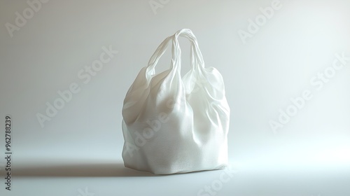 Bouquet of white eustom. Flowers close-up. Petals. White petals. Delicate. Wedding flowers. Flower delivery. Eco-package. Flowers in a paper bag. Eco-packaging. Flowers in the . photo