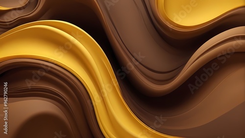 Abstract chocolate background with waves