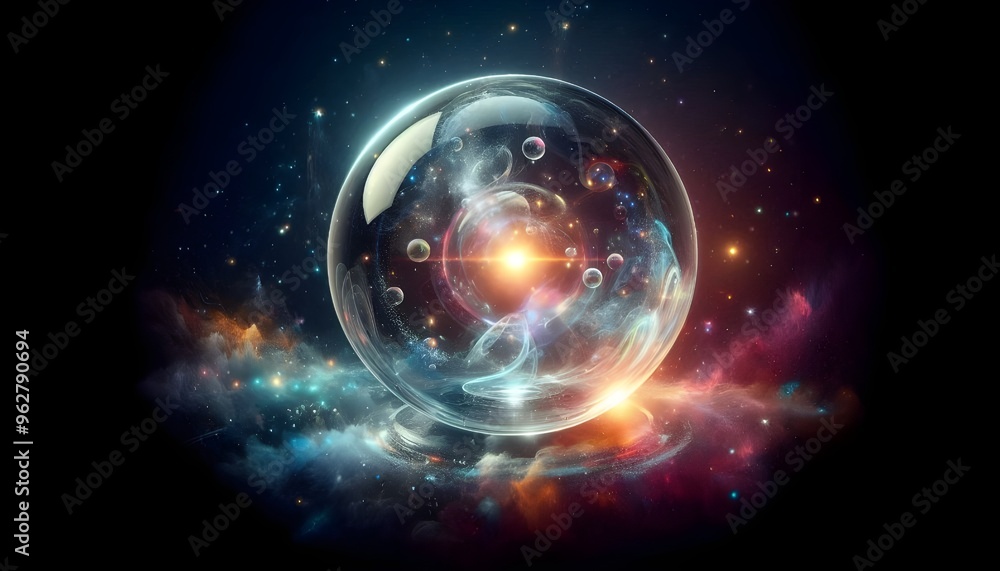 Obraz premium Shining Glass Sphere Background