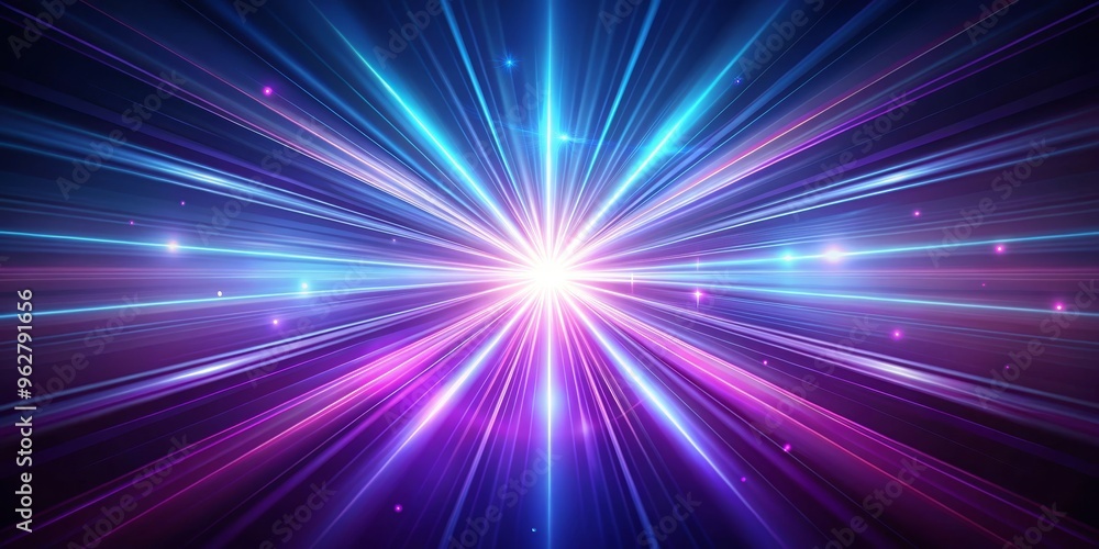 Blue and Purple Light Streaks Converging to a Bright Center, Abstract, Light, Radiance, Neon, Background, Speed Blue and Purple Light Streaks Converging to a Bright Center, Abstract, Light, Radiance, Neon, Background, Speed