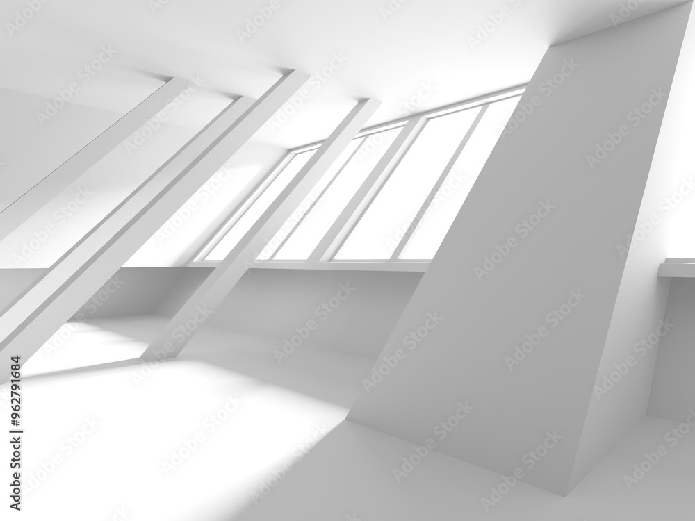 White elegant empty space. White wall room background. Abstract interior White elegant empty space. White wall room background. Abstract interior