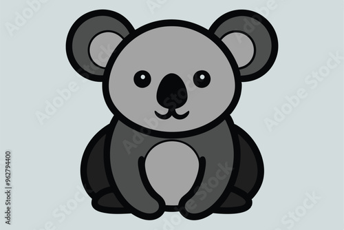 Solid color Koala animal vector design