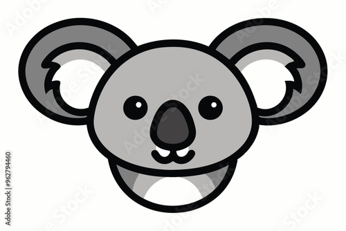 Solid color Koala animal vector design