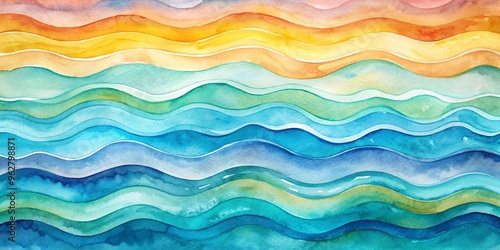 Watercolor Ocean Waves Abstract Art, ocean ,wave ,abstract art