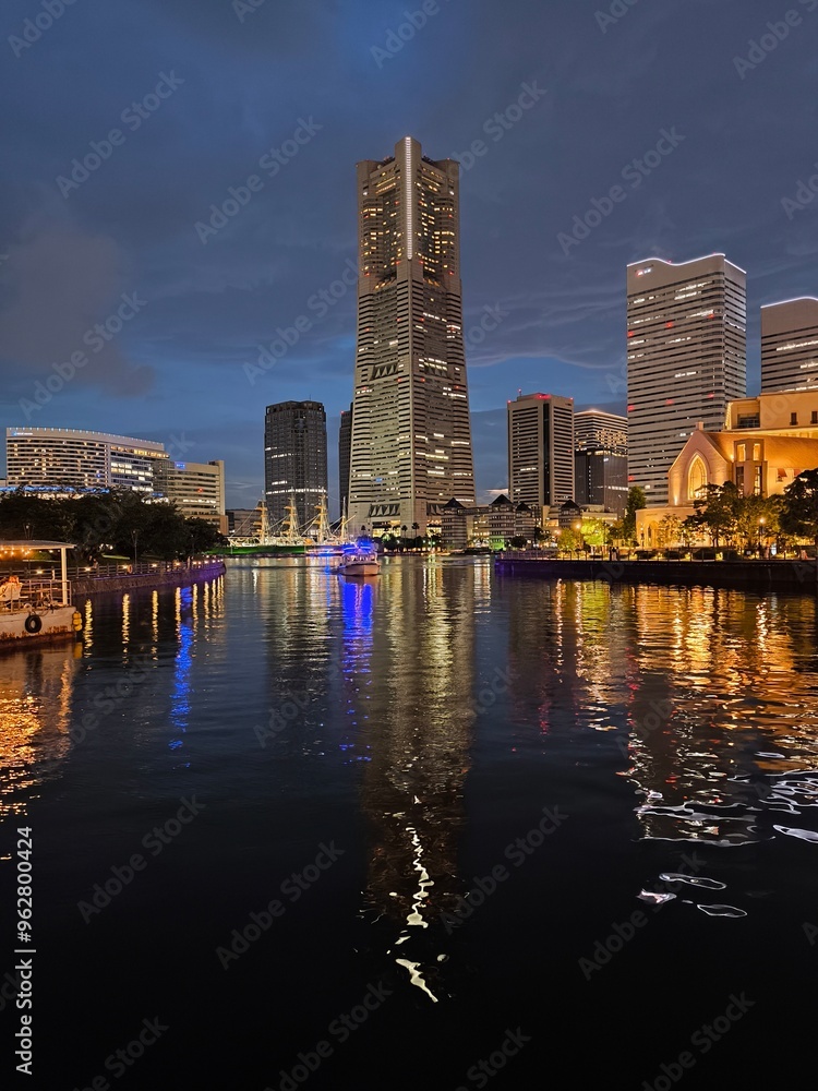 Obraz premium city skyline at night