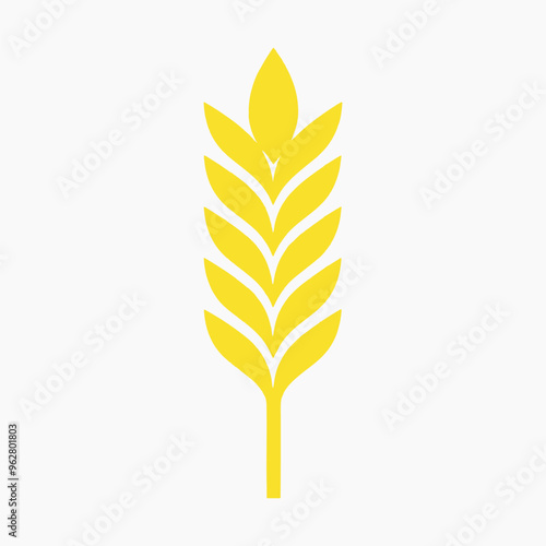 Yellow wheat symbol vector graphic