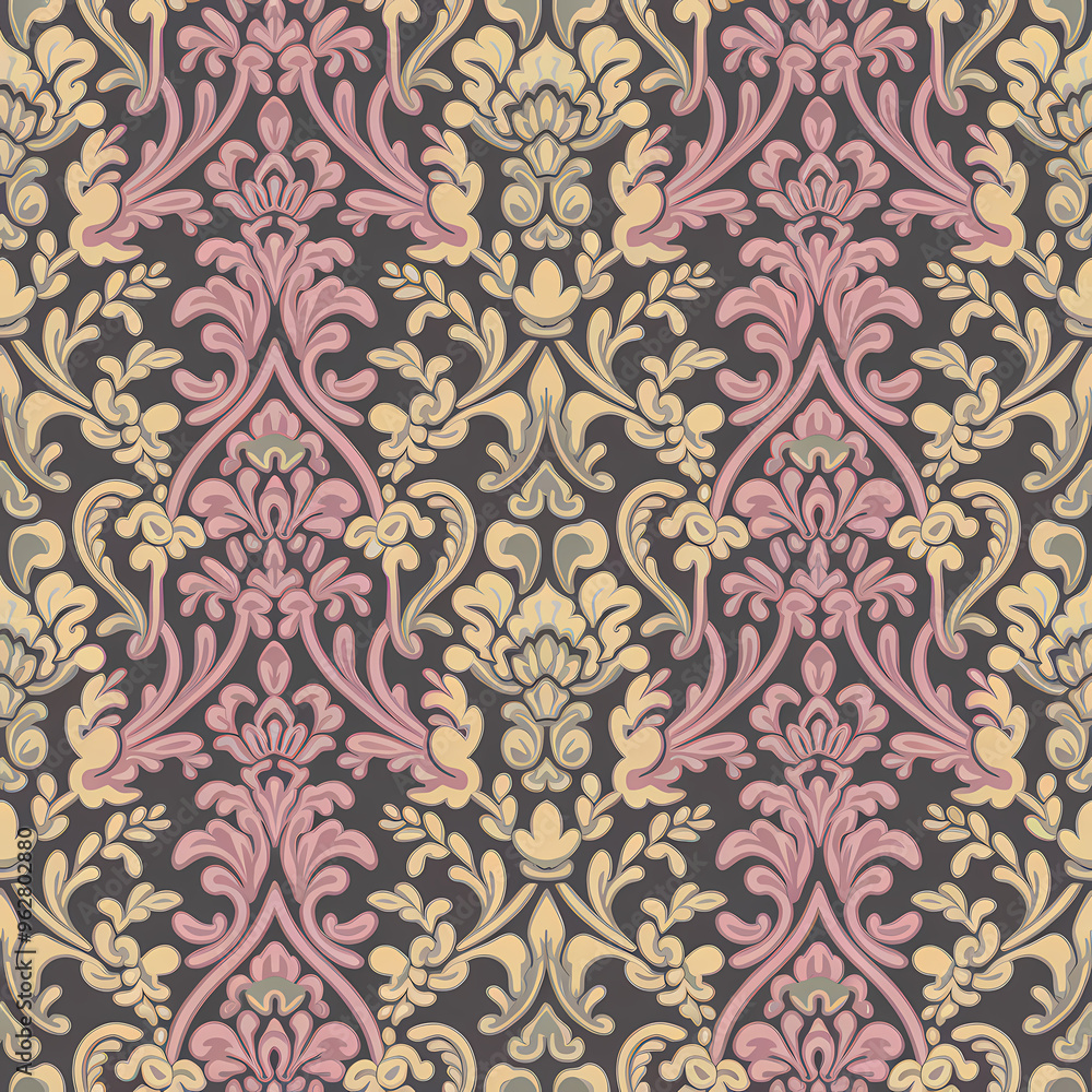 pattern with paisley flowers muted pastel colors pattern with paisley flowers muted pastel colors