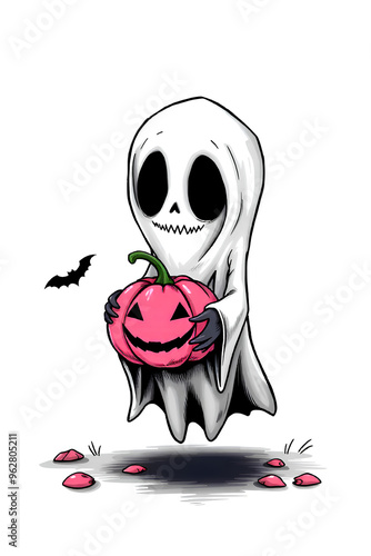 Wallpaper Mural Cute Ghost Pink Boo Breast Cancer Awareness Month Halloween Torontodigital.ca