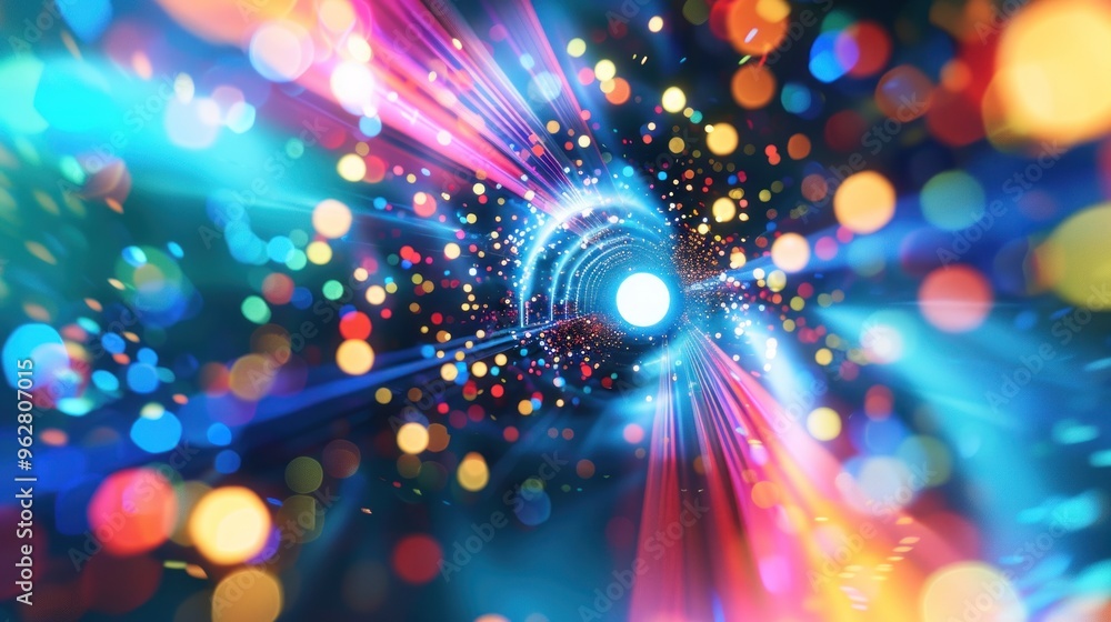 Abstract Tunnel of Light and Color Abstract Tunnel of Light and Color