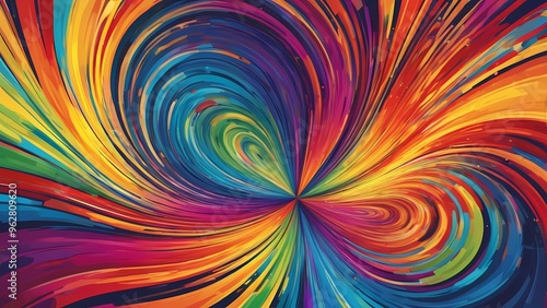 abstract colorful swirl energy background with glowing lines