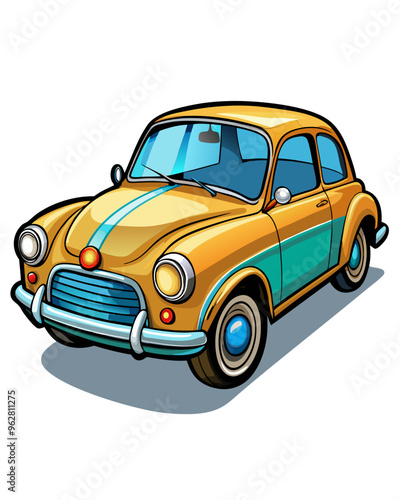 old car printable vector transparent background