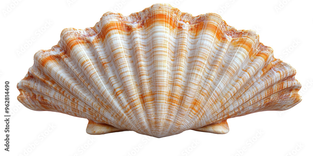 Exquisite spiral seashell isolated on white, perfect for marine biology themes and nautical decor Exquisite spiral seashell isolated on white, perfect for marine biology themes and nautical decor