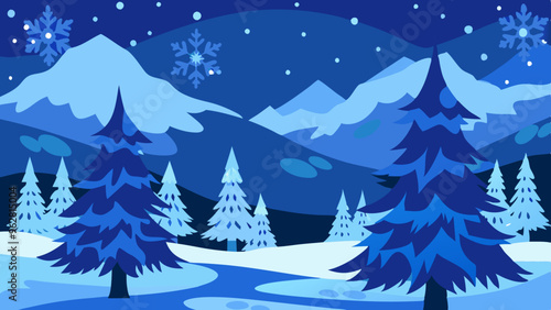 Vector illustration of winter holiday background