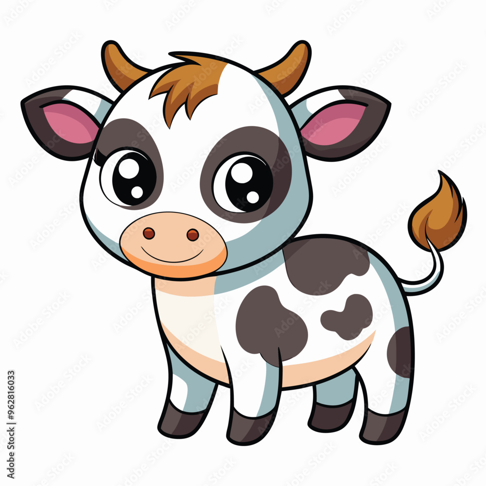 Adorable Cartoon Calf Character Adorable Cartoon Calf Character