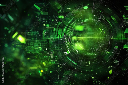 Wallpaper Mural green technology futuristic and innovation background Torontodigital.ca