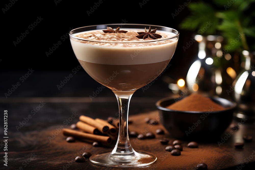 Dessert tiramisu in a glass on a dark background. Dessert tiramisu in a glass on a dark background.