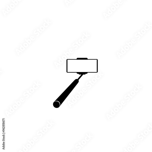 Selfie stick icon. Selfie mono pod icon isolated on white background