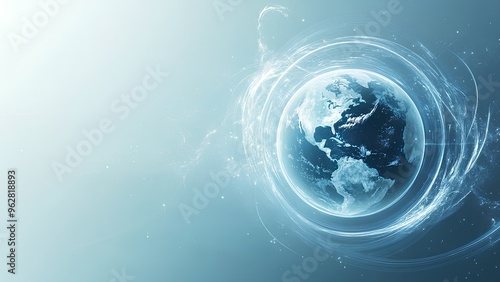 Wallpaper Mural Blue Earth with Energy Swirls: A Vision of Global Harmony Torontodigital.ca