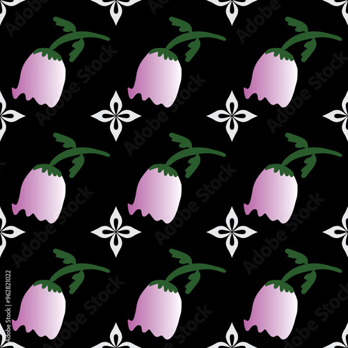 seamless pattern with flowers