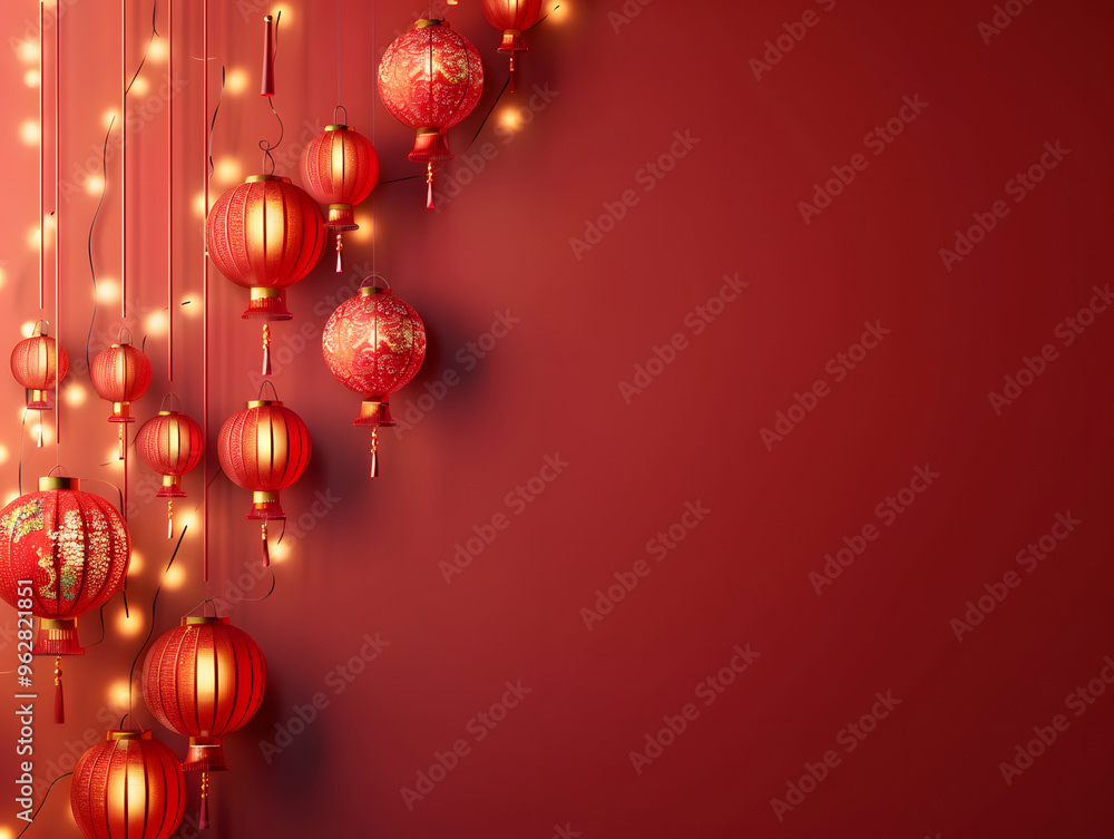 Colorful illustration with attributes of Chinese New Year celebration. Neural network AI generated art Colorful illustration with attributes of Chinese New Year celebration. Neural network AI generated art
